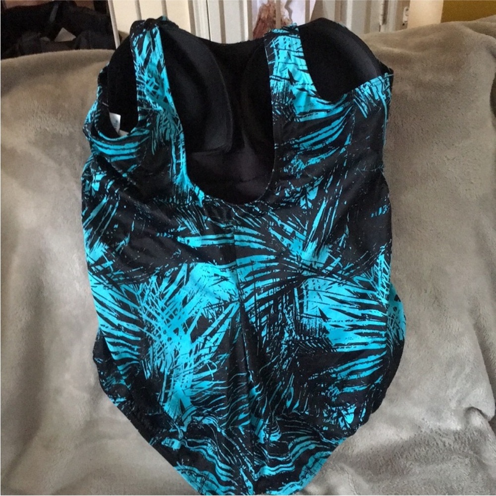 Swimsuits For All Black and Blue One Piece​ - Picture 2 of 2